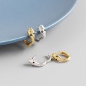 Statement Snake Shaped Hoop Earrings - MLYH348
