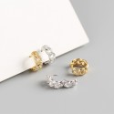 Pave Chain Shaped Hoop Earrings - MLYH349
