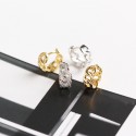 Pave Chain Shaped Hoop Earrings - MLYH349