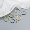 Sparkling Gemstone Row Open Ring - MLYH350