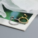 Sparkling Gemstone Row Open Ring - MLYH350