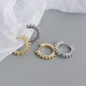 Metallic Little Beads Hoop Earrings - MLYH351