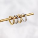 Minimalist Faceted Hoop Earrings - MLYH360