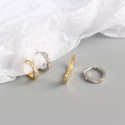 Minimalist Faceted Hoop Earrings - MLYH360
