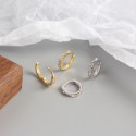 Minimalist Faceted Hoop Earrings - MLYH360