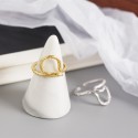 Minimalist Tinfoil Texture Open Ring - MLYH363