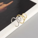 Minimalist Tinfoil Texture Open Ring - MLYH363