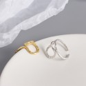 Minimalist Tinfoil Texture Open Ring - MLYH363