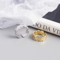 Irregular Tinfoil Texture Open Ring - MLYH364