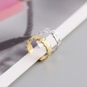 Irregular Tinfoil Texture Open Ring - MLYH364