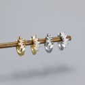 Sparkling Crown Shaped Hoop Earrings - MLYH365