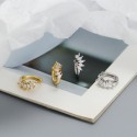 Sparkling Crown Shaped Hoop Earrings - MLYH365