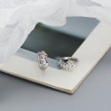 Sparkling Crown Shaped Hoop Earrings - MLYH365
