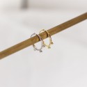 Minimalist 4 Beads Hoop Earrings - MLYH366