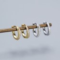 Casual Pave Irregular Hoop Earrings - MLYH367