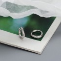 Casual Pave Irregular Hoop Earrings - MLYH367