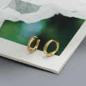 Casual Pave Irregular Hoop Earrings - MLYH367