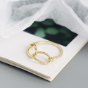 Double Twisted Rings Open Ring - MLYH368