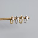 Sparkling Marquise Rhinestone Hoop Earrings - MLYH369
