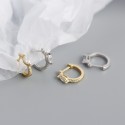 Sparkling Marquise Rhinestone Hoop Earrings - MLYH369