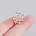 Minimalist Beaded Cross Hoop Earrings - MLYH371