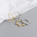 Minimalist Beaded Cross Hoop Earrings - MLYH371