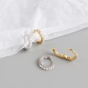 Sparkling Pave Rhinestone Hoop Earrings - MLYH372