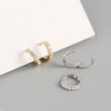 Sparkling Pave Rhinestone Hoop Earrings - MLYH372