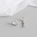 Sparkling Pave Rhinestone Hoop Earrings - MLYH372