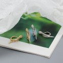 Pave Snake Shaped Hoop Earrings - MLYH374