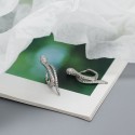 Pave Snake Shaped Hoop Earrings - MLYH374