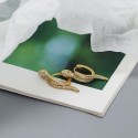 Pave Snake Shaped Hoop Earrings - MLYH374