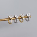 Sparkling Heart Shaped Hoop Earrings - MLYH376