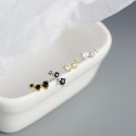 Elegant Gemstone Row Stud Earrings - MLYH377