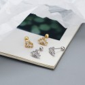 Sparkling Crown Stud Earrings - MLYH381