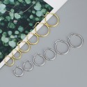 Basic Glossy Circle Hoop Earrings - MLYH382