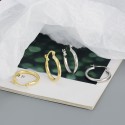 Basic Glossy Circle Hoop Earrings - MLYH382