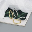 Basic Glossy Circle Hoop Earrings - MLYH382