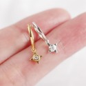 Sparkling Diamond Shaped Star Dangle Earrings - MLYH390