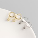 Sparkling Diamond Shaped Star Dangle Earrings - MLYH390