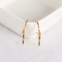 Straight Rainbow Color Dangle Earrings - MLYH391