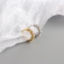 Sparkling Beaded Rhinestone Hoop Earrings - MLYH392