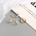 Sparkling Beaded Rhinestone Hoop Earrings - MLYH392