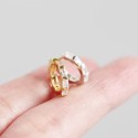 Sparkling Octagon Shaped Hoop Earrings - MLYH393