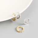 Sparkling Octagon Shaped Hoop Earrings - MLYH393