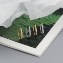 Elegant Pave U-shaped Hoop Earrings - MLYH396