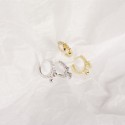 Elegant Round Rhinestone Hoop Earrings - MLYH398