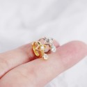 Sparkling Eye Shaped Hoop Earrings - MLYH399