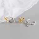 Sparkling Eye Shaped Hoop Earrings - MLYH399