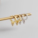 Punk Pave Rivet Hoop Earrings - MLYH403
